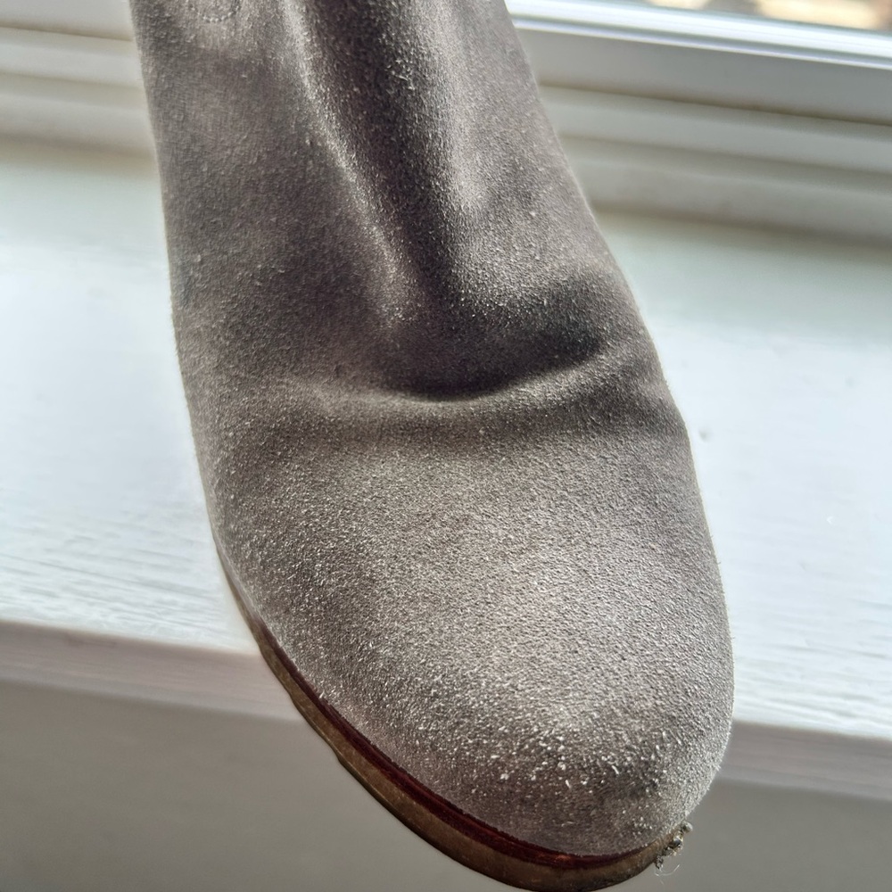 Prada Chelsea Suede Heeled Boots - Picture 16 of 16